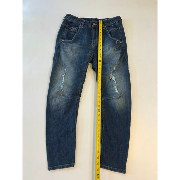 Diesel Fayza-Ne Skinny Stretch Sweat Distressed Denim Jeans Womens Size 25 Blue - Picture 5 of 16